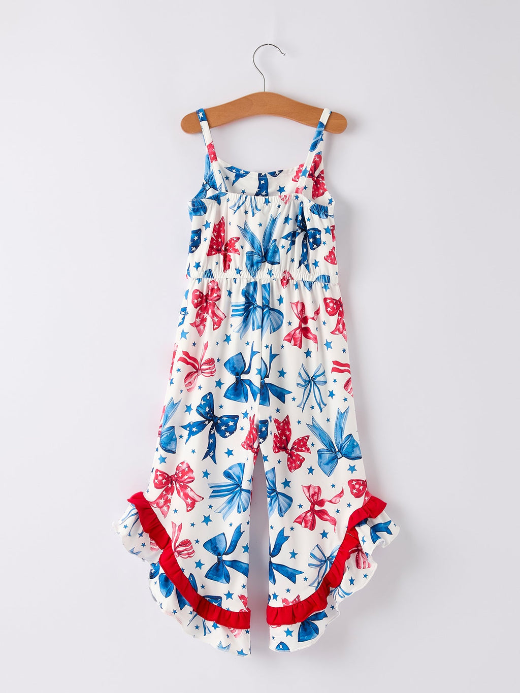 4th of July Bow Print Jumpsuit