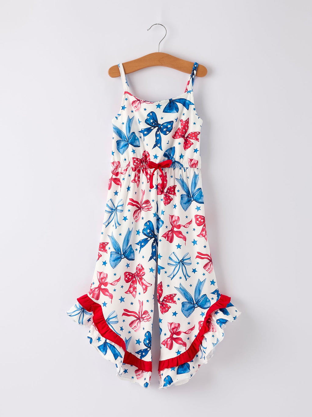 4th of July Bow Print Jumpsuit