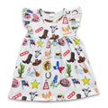 Flutter Sleeves Cactus Boots Baby Girls Dress TOTALLY TEXAS