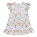 Rainbow Short Sleeves Princess Baby Girls Dress