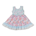 Sleeveless Floral Ruffle Baby Girls Dresses