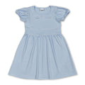 Light Blue Short Sleeve Summer Dress