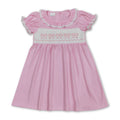 Pink Short Sleeve Summer Dress