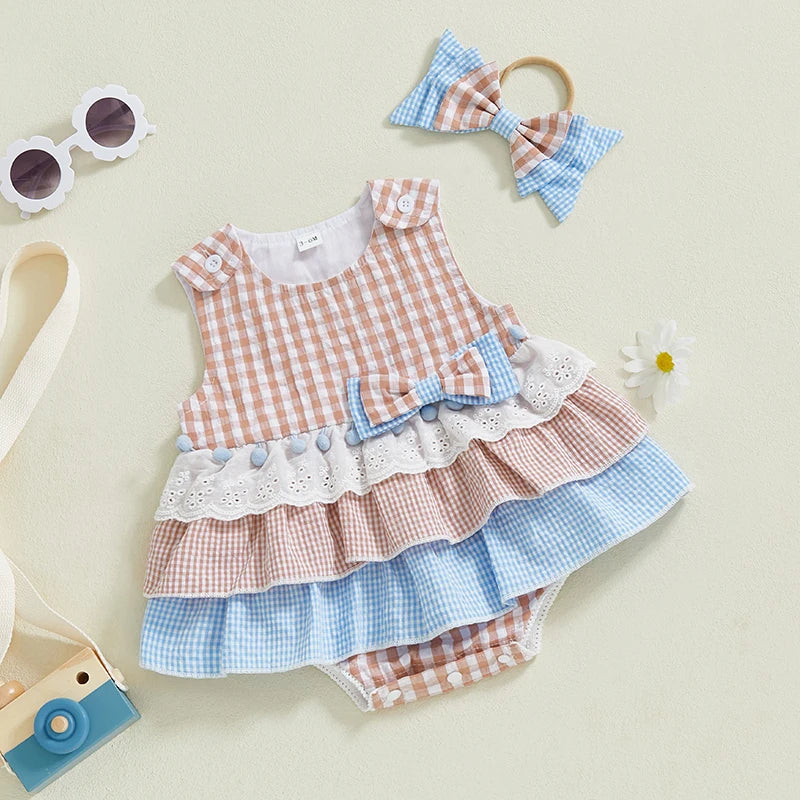 Adorable Baby Girl Plaid Dress