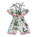 Cactus Pom Pom Girls Romper Jumpsuit