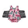 Pink Howdy Cactus Fringe Baby Girl Cactus Western