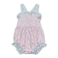 Plaid Straps Daisy Baby Girls Summer Romper