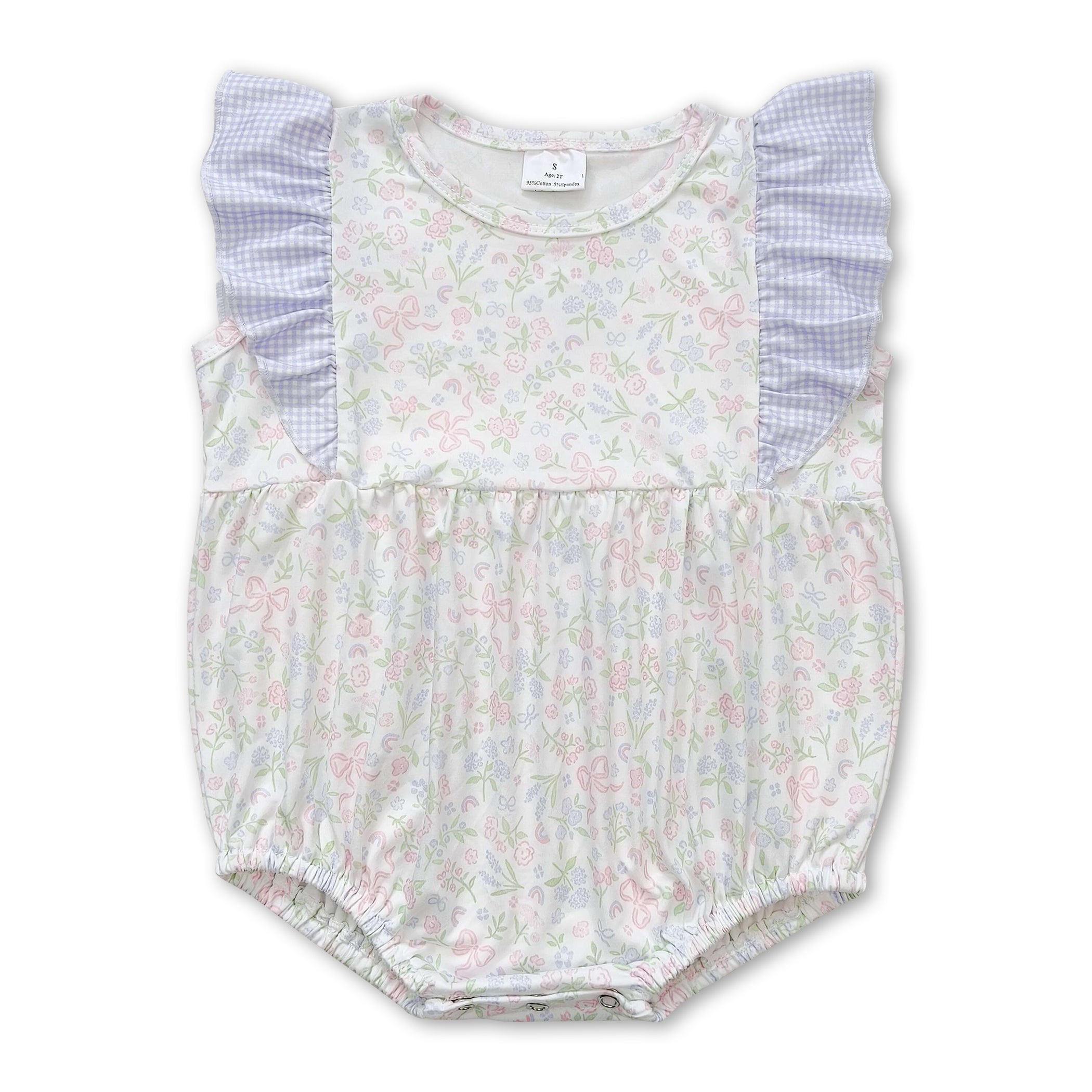 Flutter Sleeves Floral Baby Girls Summer Romper