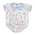 Short Sleeves Carriage Princess Baby Girl Romper