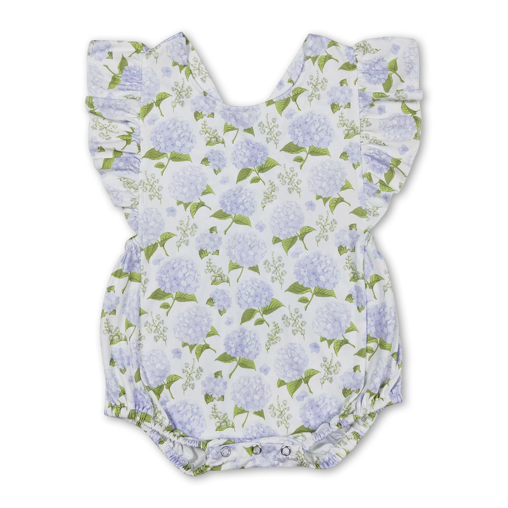 Flutter Sleeves Floral Baby Girls Spring Summer Romper