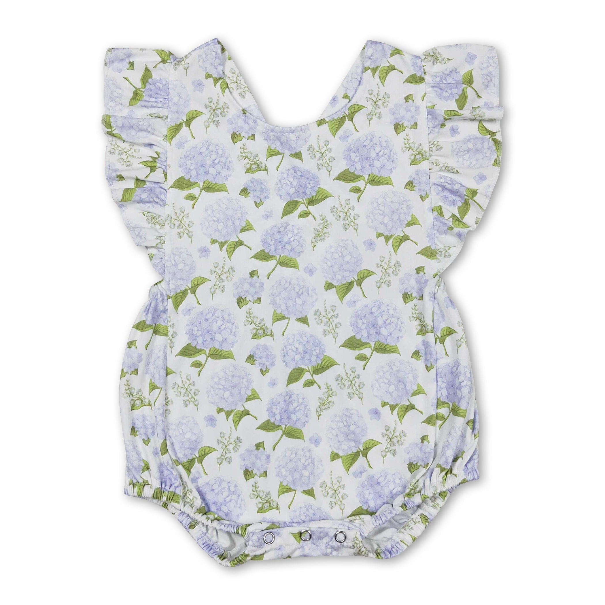 Flutter Sleeves Floral Baby Girls Spring Summer Romper