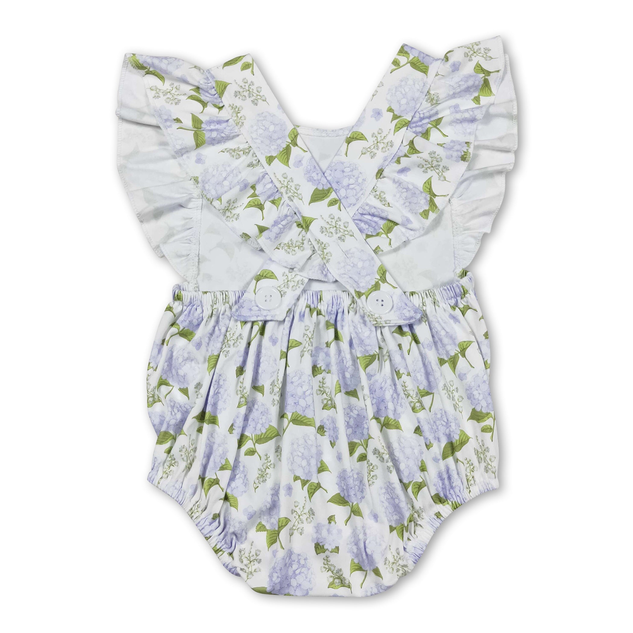 Flutter Sleeves Floral Baby Girls Spring Summer Romper
