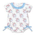 Short Sleeves Bird Floral Baby Girls Romper