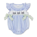 Flutter Sleeves Cow Baby Girl Summer Romper