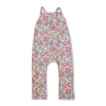 Straps Pink Yellow Floral Baby Girls Jumpsuit