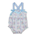 Straps Cake Floral Bow Baby Girls Summer Romper