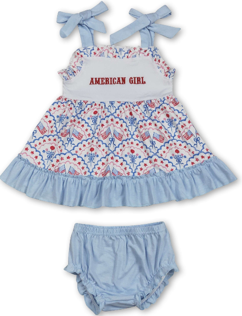 American Girl 4th of July Bummies set